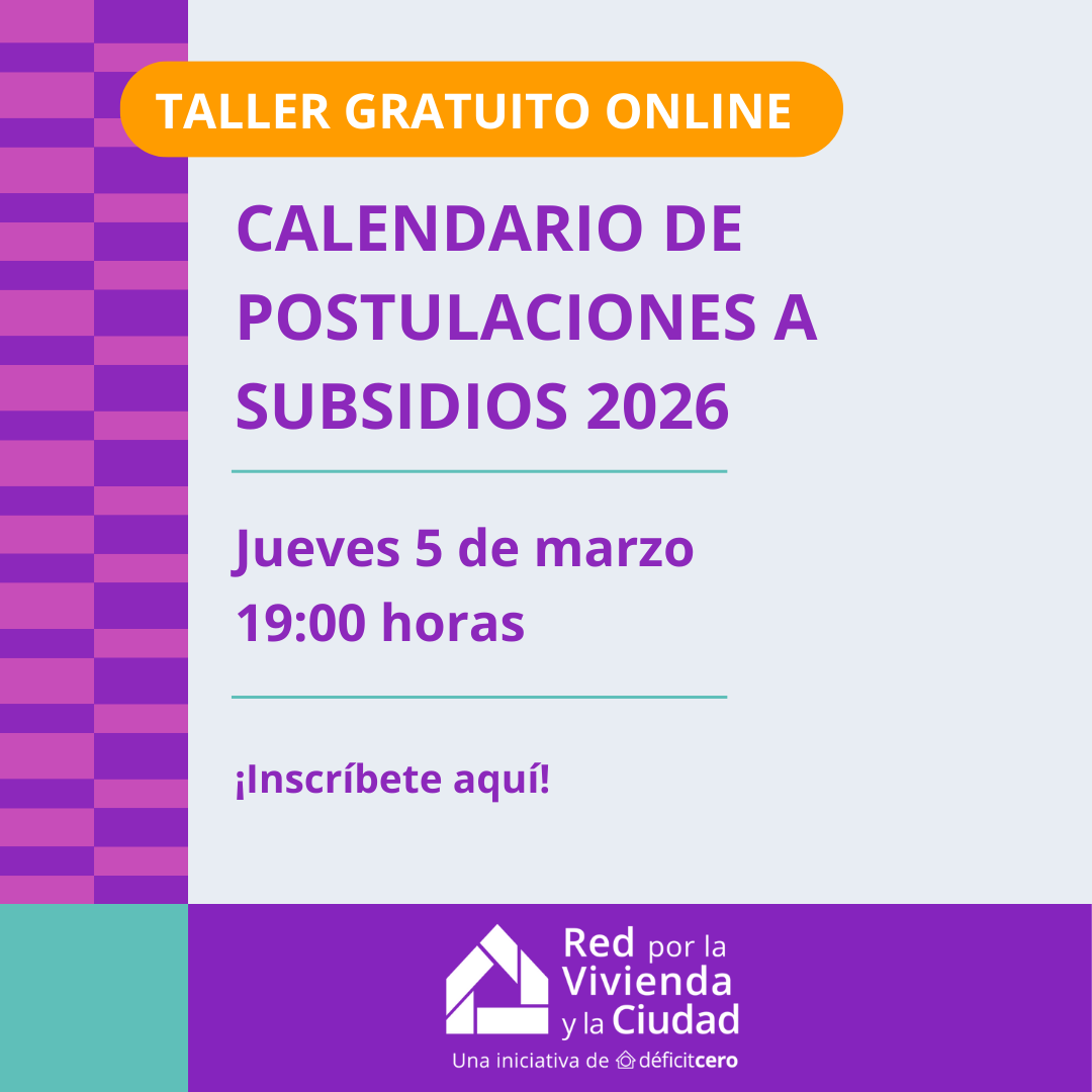 Calendario de postulaciones a subsidios 2026