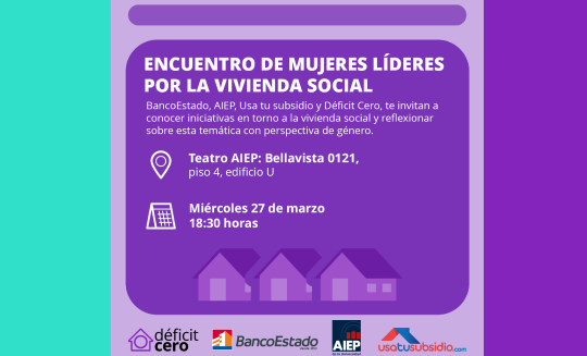 27 de marzo: Encuentro de Mujeres Líderes por la Vivienda Social